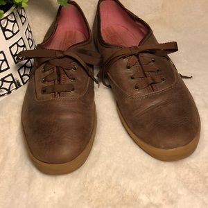 Limited Edition Brown Leather Keds - Size 8